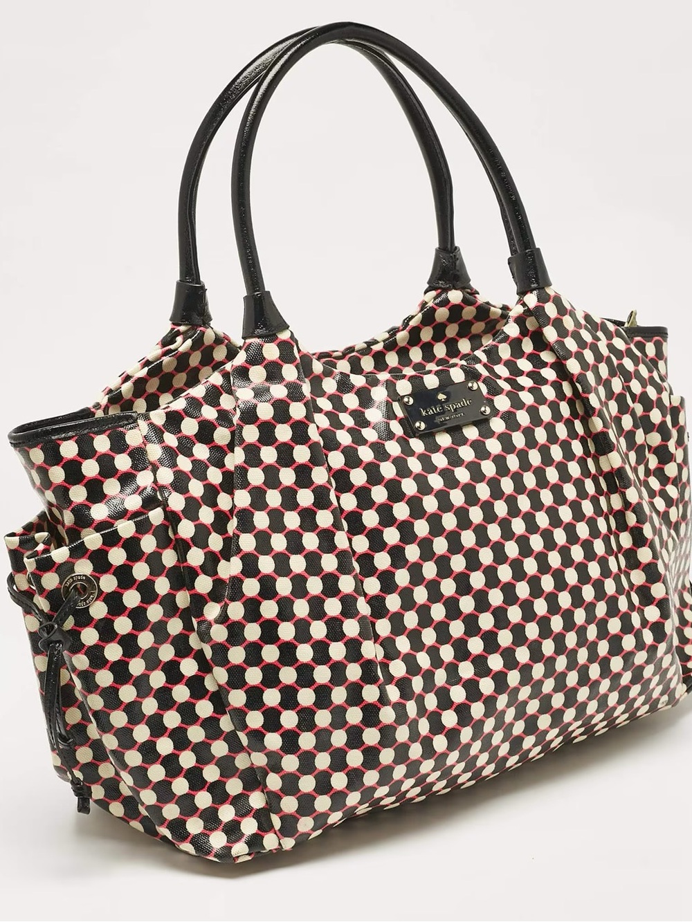 Kate Spade Multicolor Coated Canvas and Patent Leather Tote Bag